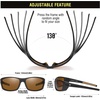image:imageDUCO Polarized Sports Sunglasses for Men Women UV400 Protection Sun Glasses for Cycling Fishing Running and Driving F101Matte Black Frame Brown Lens