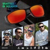 image:imageDUCO Polarized Sports Sunglasses for Men Women UV400 Protection Sun Glasses for Cycling Fishing Running and Driving F101Shine Black Frame Revo Orange Lens