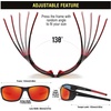 image:imageDUCO Polarized Sports Sunglasses for Men Women UV400 Protection Sun Glasses for Cycling Fishing Running and Driving F101Shine Black Frame Revo Orange Lens