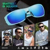 image:imageDUCO Polarized Sports Sunglasses for Men Women UV400 Protection Sun Glasses for Cycling Fishing Running and Driving F101Transparent Blue Frame Revo Blue Lens