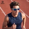 image:imageDUCO Polarized Sports Sunglasses for Men Women UV400 Protection Sun Glasses for Cycling Fishing Running and Driving F101Transparent Blue Frame Revo Blue Lens