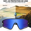 image:imageDUCO Polarized Sports Sunglasses for Men and Women Protection Ideal for Fishing Cycling and Running Mountain Biking DC0046Black Frame Revo Blue Lens