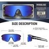 image:imageDUCO Polarized Sports Sunglasses for Men and Women Protection Ideal for Fishing Cycling and Running Mountain Biking DC0046Black Frame Revo Blue Lens