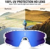 image:imageDUCO Polarized Sports Sunglasses for Men and Women Protection Ideal for Fishing Cycling and Running Mountain Biking DC0046White Frame Black Dot Revo Blue Lens