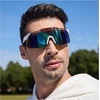 image:imageDUCO Polarized Sports Sunglasses for Men and Women UV400 Lightweight Durable for Cycling Baseball Fishing Running DC0045Black Frame Black Temple Gray Lens
