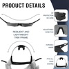 image:imageDUCO Polarized Sports Sunglasses for Men and Women UV400 Lightweight Durable for Cycling Baseball Fishing Running DC0045Black Frame Black Temple Gray Lens