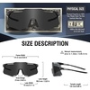 image:imageDUCO Polarized Sports Sunglasses for Men and Women UV400 Lightweight Durable for Cycling Baseball Fishing Running DC0045Black Frame Black Temple Gray Lens