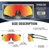 image:imageDUCO Polarized Sports Sunglasses for Men and Women UV400 Lightweight Durable for Cycling Baseball Fishing Running DC0045Black Frame Black Temple Revo Orange Lens