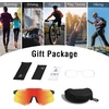 image:imageDUCO Polarized Sports Sunglasses for Men and Women UV400 Lightweight Durable for Cycling Baseball Fishing Running DC0045Black Frame Black Temple Revo Orange Lens