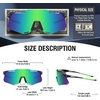 image:imageDUCO Polarized Sports Sunglasses for Men and Women UV400 Lightweight Durable for Cycling Baseball Fishing Running DC0045Black Frame Green Temple Revo Green Lens