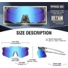 image:imageDUCO Polarized Sports Sunglasses for Men and Women UV400 Lightweight Durable for Cycling Baseball Fishing Running DC0045Transparent Gray Frame Revo Blue Lens