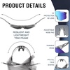 image:imageDUCO Polarized Sports Sunglasses for Men and Women UV400 Lightweight Durable for Cycling Baseball Fishing Running DC0045Transparent Gray Frame Revo Blue Lens