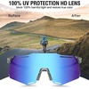 image:imageDUCO Polarized Sports Sunglasses for Men and Women UV400 Lightweight Durable for Cycling Baseball Fishing Running DC0045Transparent Gray Frame Revo Blue Lens