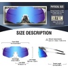 image:imageDUCO Polarized Sports Sunglasses for Men and Women UV400 Lightweight Durable for Cycling Baseball Fishing Running DC0045White Frame Black Dot Black Temple Revo Blue Lens