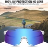 image:imageDUCO Polarized Sports Sunglasses for Men and Women UV400 Lightweight Durable for Cycling Baseball Fishing Running DC0045White Frame Black Dot Black Temple Revo Blue Lens