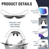 image:imageDUCO Polarized Sports Sunglasses for Men and Women UV400 Lightweight Durable for Cycling Baseball Fishing Running DC0045White Frame Black Dot Black Temple Revo Blue Lens