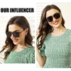 image:imageDUCO Polarized Sunglasses Men Women Retro Classic Square Sun Glasses Oversized Vintage Metal Frame Trendy Shades DC3032Gold Frame Grey Lens