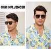 image:imageDUCO Polarized Sunglasses Men Women Retro Classic Square Sun Glasses Oversized Vintage Metal Frame Trendy Shades DC3033