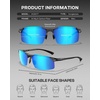 image:imageDUCO Polarized Sunglasses Mens Ultralight Carbon Fiber Sun Glasses for Men Driving Sports Fishing UV400 Protection DC8277Black Frame Blue Lens