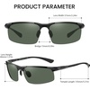 image:imageDUCO Polarized Sunglasses Mens Ultralight Carbon Fiber Sun Glasses for Men Driving Sports Fishing UV400 Protection DC8277Black Frame Dark Green Lens