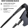image:imageDUCO Polarized Sunglasses Mens Ultralight Carbon Fiber Sun Glasses for Men Driving Sports Fishing UV400 Protection DC8277Black Frame Grey Lens