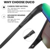 image:imageDUCO Polarized Sunglasses Mens Ultralight Carbon Fiber Sun Glasses for Men Driving Sports Fishing UV400 Protection DC8277Black Frame Revo Green Lens