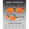 image:imageDUCO Polarized Sunglasses Mens Ultralight Carbon Fiber Sun Glasses for Men Driving Sports Fishing UV400 Protection DC8277Black Frame Revo Red Lens