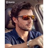 image:imageDUCO Polarized Sunglasses Mens Ultralight Carbon Fiber Sun Glasses for Men Driving Sports Fishing UV400 Protection DC8277Black Frame Revo Red Lens