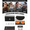 image:imageDUCO Polarized Sunglasses Mens Ultralight Carbon Fiber Sun Glasses for Men Driving Sports Fishing UV400 Protection DC8277Black Frame Revo Red Lens