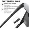 image:imageDUCO Polarized Sunglasses Mens Ultralight Carbon Fiber Sun Glasses for Men Driving Sports Fishing UV400 Protection DC8277Black Frame Silver Lens