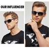 image:imageDUCO Polarized Sunglasses Mens Ultralight Carbon Fiber Sun Glasses for Men Driving Sports Fishing UV400 Protection DC8277Blue Frame Grey Lens