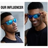 image:imageDUCO Polarized Sunglasses Mens Ultralight Carbon Fiber Sun Glasses for Men Driving Sports Fishing UV400 Protection DC8277Blue Frame Grey Temple Revo Blue Lens