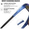 image:imageDUCO Polarized Sunglasses Mens Ultralight Carbon Fiber Sun Glasses for Men Driving Sports Fishing UV400 Protection DC8277Blue Frame Grey Temple Revo Blue Lens