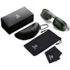 image:imageDUCO Polarized Sunglasses Mens Ultralight Carbon Fiber Sun Glasses for Men Driving Sports Fishing UV400 Protection DC8277Gunmetal Frame Dark Green Lens