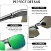 image:imageDUCO Polarized Sunglasses Mens Ultralight Carbon Fiber Sun Glasses for Men Driving Sports Fishing UV400 Protection DC8277Gunmetal Frame Revo Green Lens