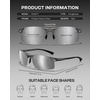 image:imageDUCO Polarized Sunglasses Mens Ultralight Carbon Fiber Sun Glasses for Men Driving Sports Fishing UV400 Protection DC8277Gunmetal Frame Silver Lens