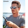 image:imageDUCO Polarized Sunglasses Mens Ultralight Carbon Fiber Sun Glasses for Men Driving Sports Fishing UV400 Protection DC8277Gunmetal Frame Silver Lens