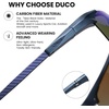 image:imageDUCO Polarized Sunglasses Mens Ultralight Carbon Fiber Sun Glasses for Men Driving Sports Fishing UV400 Protection DC8277Matte Blue Frame Blue Temple Revo Blue Lens