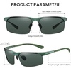 image:imageDUCO Polarized Sunglasses Mens Ultralight Carbon Fiber Sun Glasses for Men Driving Sports Fishing UV400 Protection DC8277Matte Green Frame Green Temple Dark Green Lens
