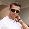 image:imageDUCO Polarized Sunglasses Mens Ultralight Carbon Fiber Sun Glasses for Men Driving Sports Fishing UV400 Protection DC8277Matte Green Frame Green Temple Dark Green Lens