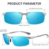 image:imageDUCO Polarized Sunglasses Mens Ultralight Carbon Fiber Sun Glasses for Men Driving Sports Fishing UV400 Protection DC8277Silver Frame Revo Blue Lens