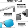 image:imageDUCO Polarized Sunglasses Mens Ultralight Carbon Fiber Sun Glasses for Men Driving Sports Fishing UV400 Protection DC8277Silver Frame Revo Blue Lens