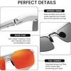 image:imageDUCO Polarized Sunglasses Mens Ultralight Carbon Fiber Sun Glasses for Men Driving Sports Fishing UV400 Protection DC8277Silver Frame Revo Red Lens