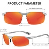 image:imageDUCO Polarized Sunglasses Mens Ultralight Carbon Fiber Sun Glasses for Men Driving Sports Fishing UV400 Protection DC8277Silver Frame Revo Red Lens