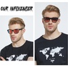 image:imageDUCO Polarized Sunglasses for Men Lightweight Carbon Fiber UV400 Protection Square Sun Glasses 8207Black Frame Revo Red Lens