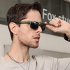 image:imageDUCO Polarized Sunglasses for Men Lightweight Carbon Fiber UV400 Protection Square Sun Glasses 8207Matte Green Frame Dark Green Lens