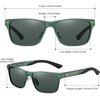 image:imageDUCO Polarized Sunglasses for Men Lightweight Carbon Fiber UV400 Protection Square Sun Glasses 8207Matte Green Frame Dark Green Lens