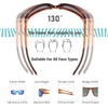 image:imageDUCO Polarized Sunglasses for Men Women UV400 Fishing Sunglasses F103  26G Lightweight TR90 Frame Wrap Around Sports Sunglasses for Driving Running CyclingBrown Stripe