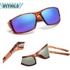 image:imageDUCO Polarized Sunglasses for Men Women UV400 Fishing Sunglasses F103  26G Lightweight TR90 Frame Wrap Around Sports Sunglasses for Driving Running CyclingBrown Stripe