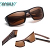 image:imageDUCO Polarized Sunglasses for Men Women UV400 Fishing Sunglasses F103  26G Lightweight TR90 Frame Wrap Around Sports Sunglasses for Driving Running CyclingBlackbrown